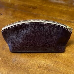 Portland Leather Dark Brown Cosmetic Case